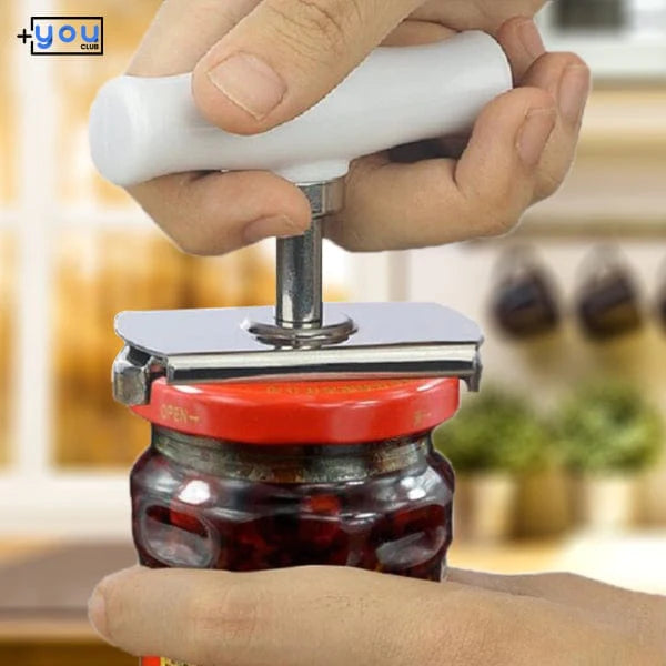 Stainless Steel Adjustable Can Opener Kitchen Spiral Twist Jar
