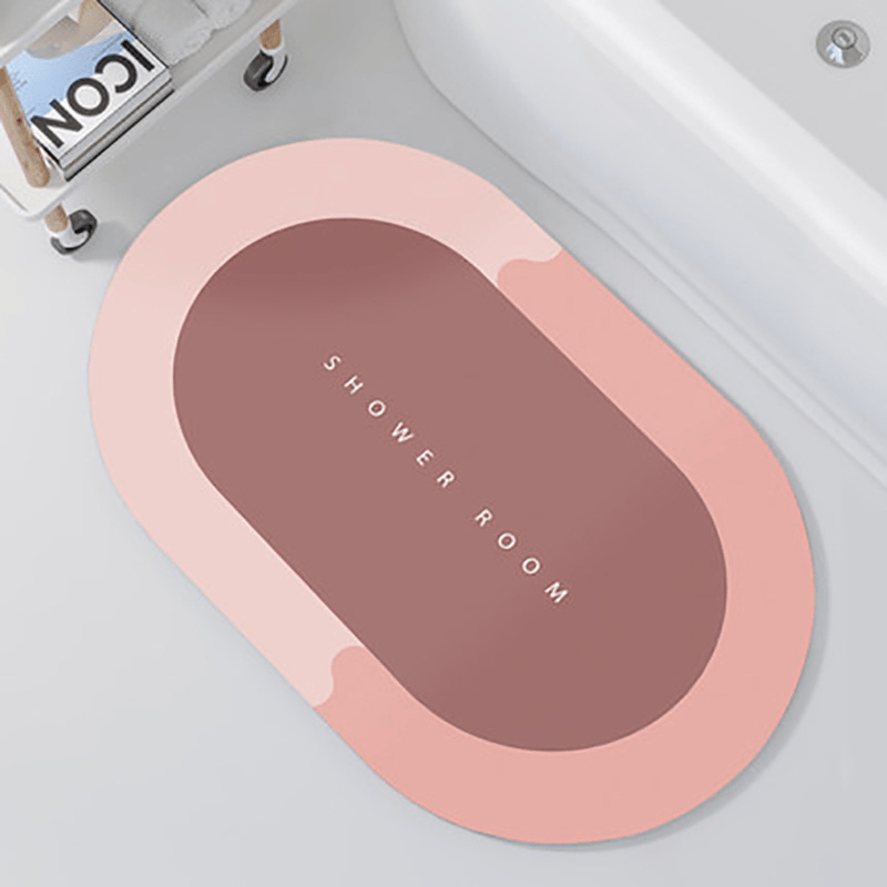 shop.plusyouclub 0 1pc - Oval Pink / 40X60 Anti-Slip & Quick Dry Mat