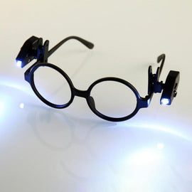 shop.plusyouclub 0 Black 2pcs Mini LED Flashlight Glasses Light Adjustable LED Light New Eyeglass Clip Light