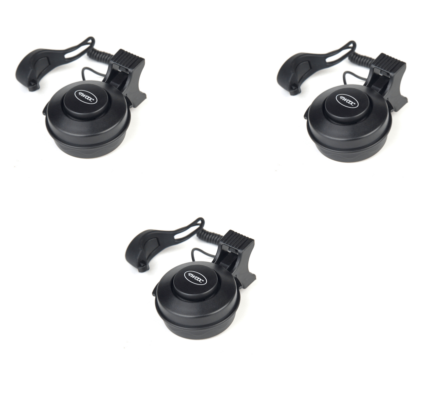 shop.plusyouclub 0 Black 3pc Bicycle Electric Bell