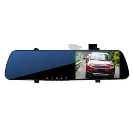 shop.plusyouclub 0 Black edged dual lens / 4.3inch 1080P HD Rearview Mirror Driving Recorder