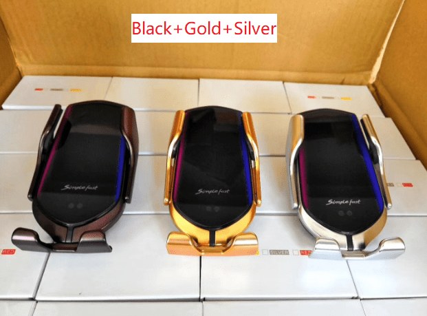 shop.plusyouclub 0 Black+Gold+Silver Car Wireless Phone Holder & Charger