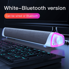 shop.plusyouclub 0 Bluetooth white / USB Mini Computer Speakers