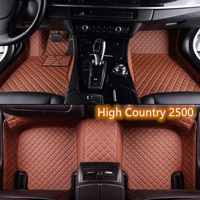 shop.plusyouclub 0 Brown / Single layer 2 Fully Surrounded Car Leather Floor Mat Pad All Weather Protection