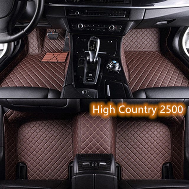 shop.plusyouclub 0 Coffee / Single layer 2 Fully Surrounded Car Leather Floor Mat Pad All Weather Protection