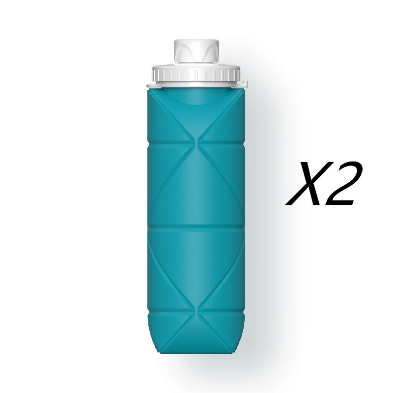 shop.plusyouclub 0 Cyan / 2PCS600ml Foldable Travel Water Bottle