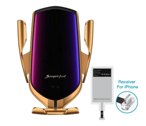 shop.plusyouclub 0 Gold for iPhone Car Wireless Phone Holder & Charger