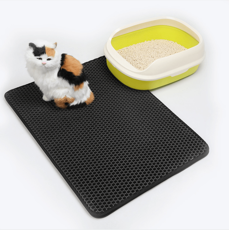shop.plusyouclub 0 gray / M Pet Cat Litter Mat Pet Supplies EVA Double Cat Litter Mat