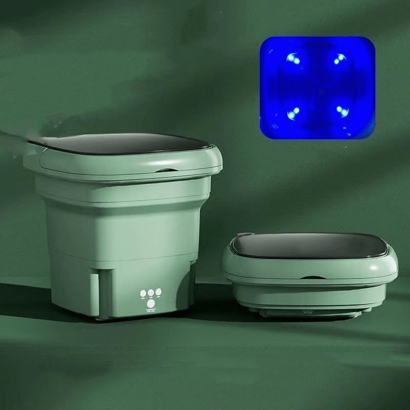 shop.plusyouclub 0 Green / Blue light sterilization / EU Foldable Mini Washing Machine