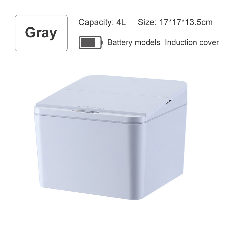 shop.plusyouclub 0 Grey / Battery Edition / 4L Intelligent Induction Mini Trash Can