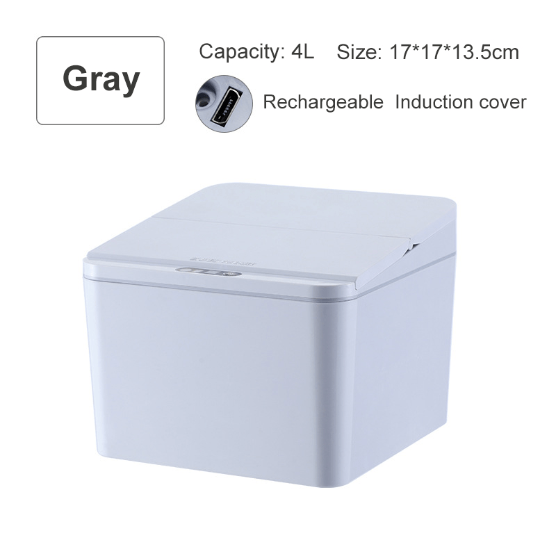 shop.plusyouclub 0 Grey / Charge / 4L Intelligent Induction Mini Trash Can