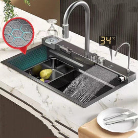 shop.plusyouclub 0 Grey / Mermaid sink Sink Large Single Slot Vegetable Washing Basin