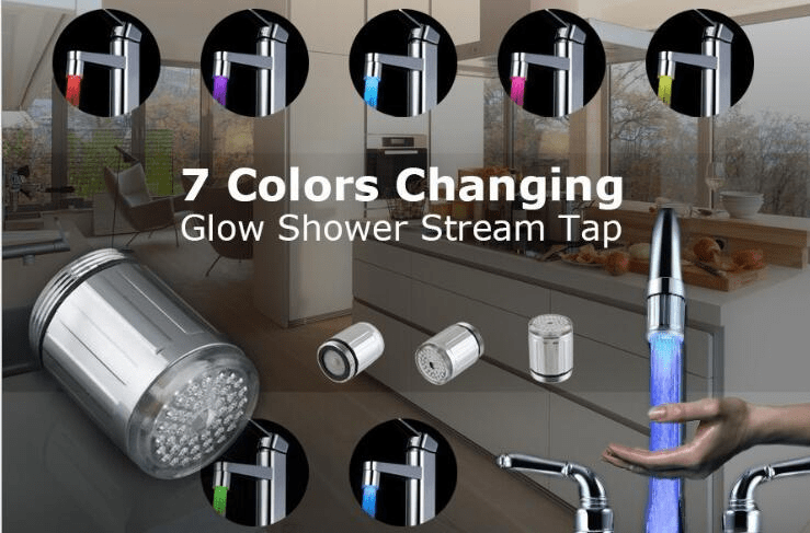 shop.plusyouclub 0 Multi color With adapter LED Faucet Light