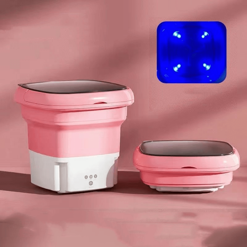 shop.plusyouclub 0 Pink / Blue light sterilization / EU Foldable Mini Washing Machine