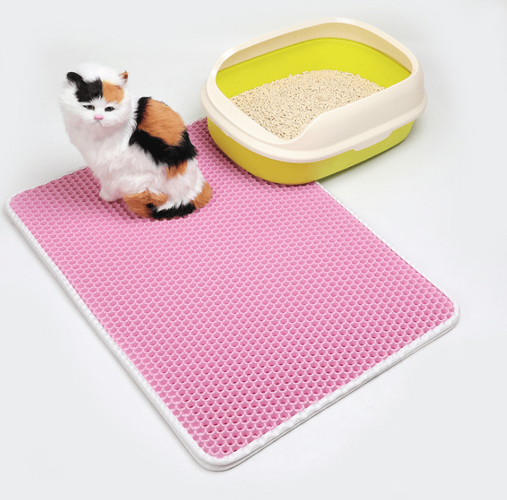 shop.plusyouclub 0 Pink / L Pet Cat Litter Mat Pet Supplies EVA Double Cat Litter Mat