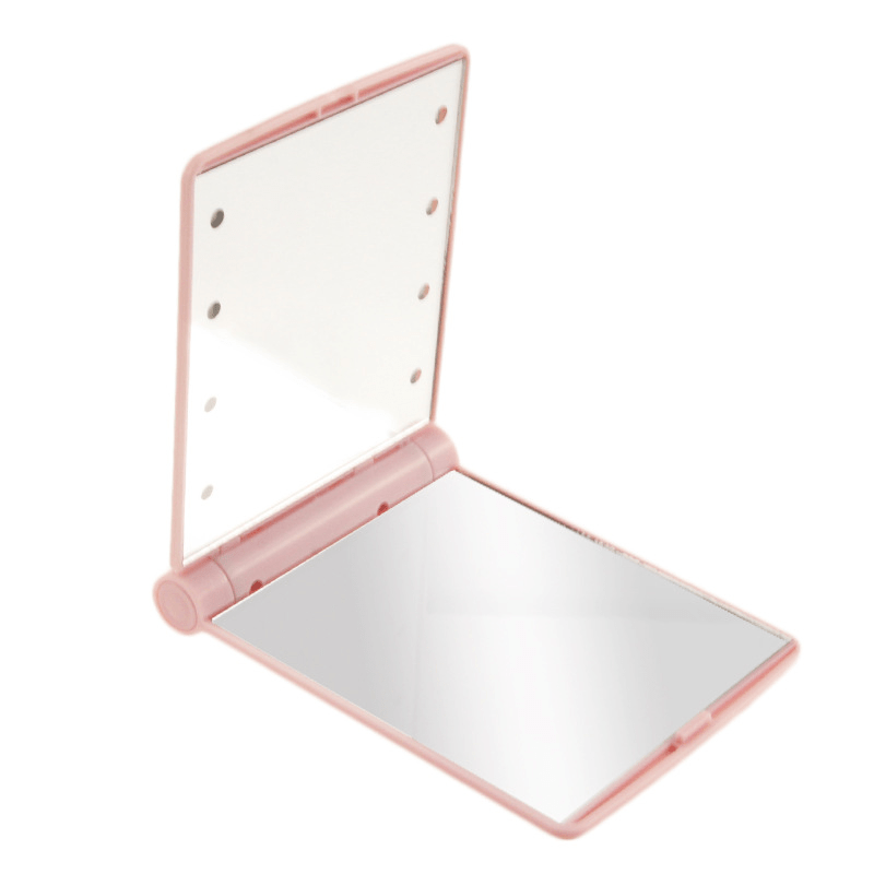 shop.plusyouclub 0 Pink LED Compact Travel Makeup Mirror