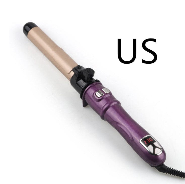 shop.plusyouclub 0 Purple 28mm / US LCD Temperature Controlled Automatic Hair Curler