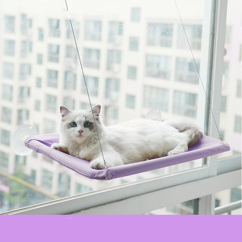 shop.plusyouclub 0 Purple Pet Litter Sucker Hanging Cat Window Hammock