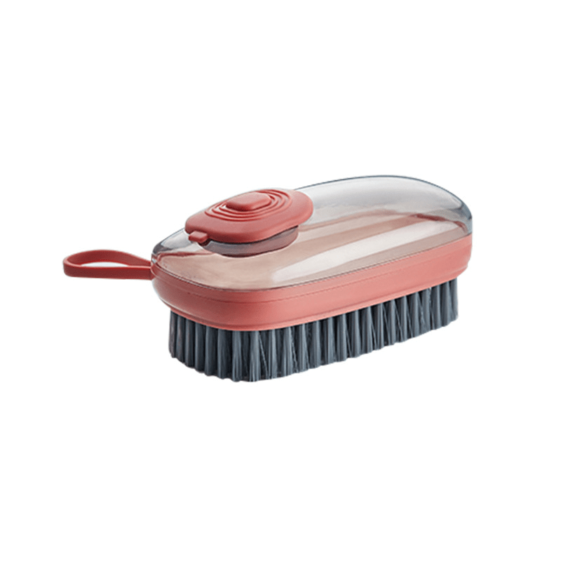 shop.plusyouclub 0 Red Cleaning Brush With Soap Dispenser