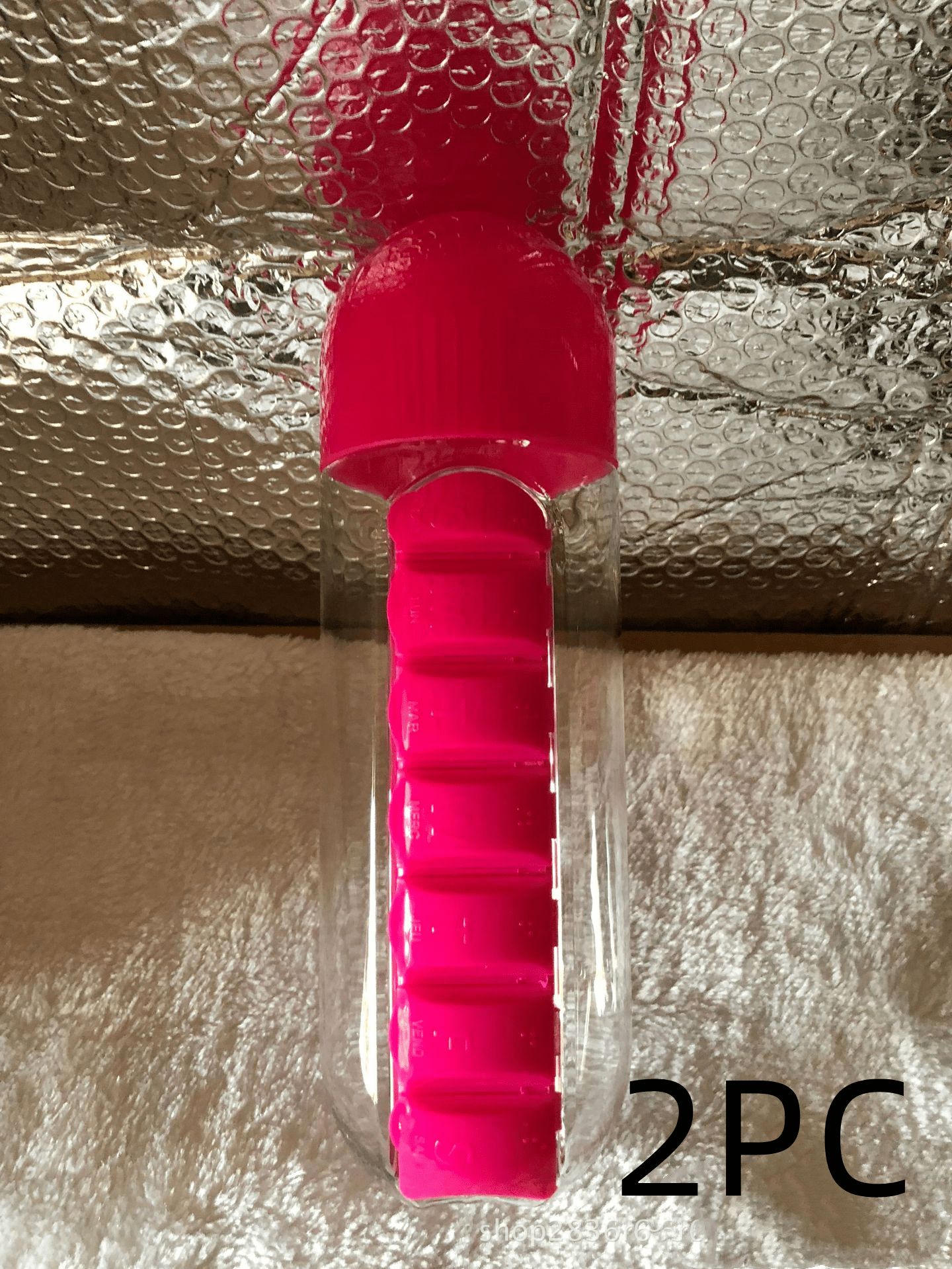 shop.plusyouclub 0 Rose Red - 2Pcs / 501to600ml Pill Organizer Travel Water Bottle