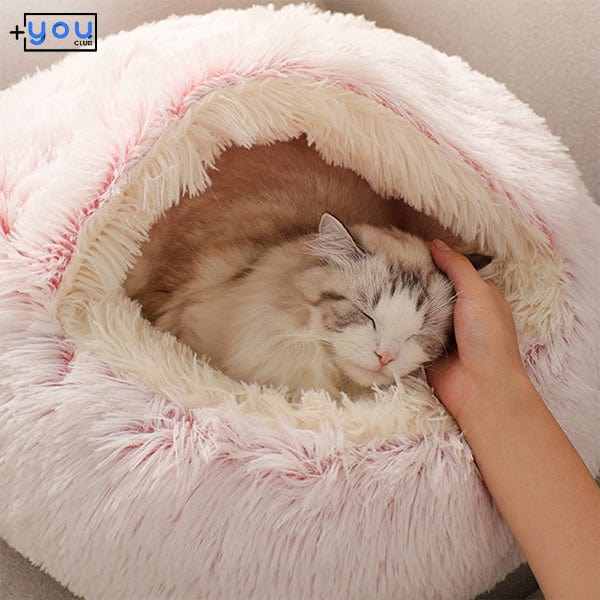 shop.plusyouclub 0 Round Plush Bed For Pets