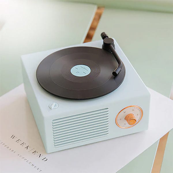 shop.plusyouclub 0 Vinyl Record Player Style Bluetooth Speaker
