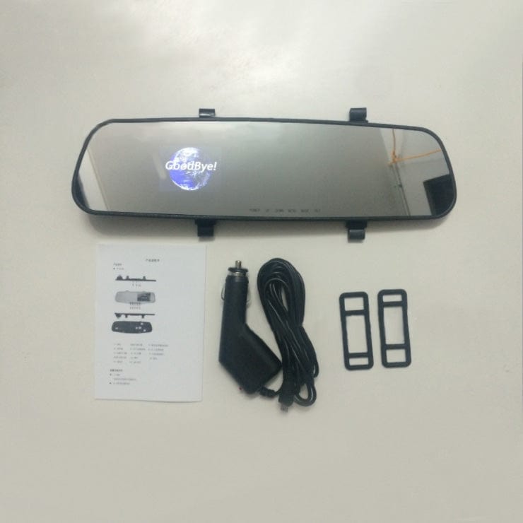 shop.plusyouclub 0 White / 2.4inch 1080P HD Rearview Mirror Driving Recorder