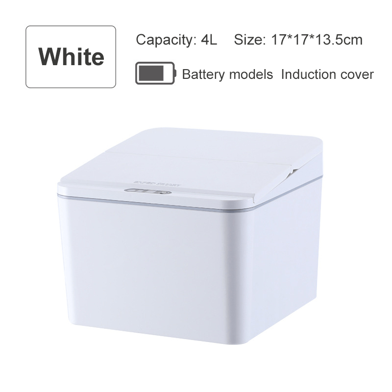 shop.plusyouclub 0 White / Battery Edition / 4L Intelligent Induction Mini Trash Can