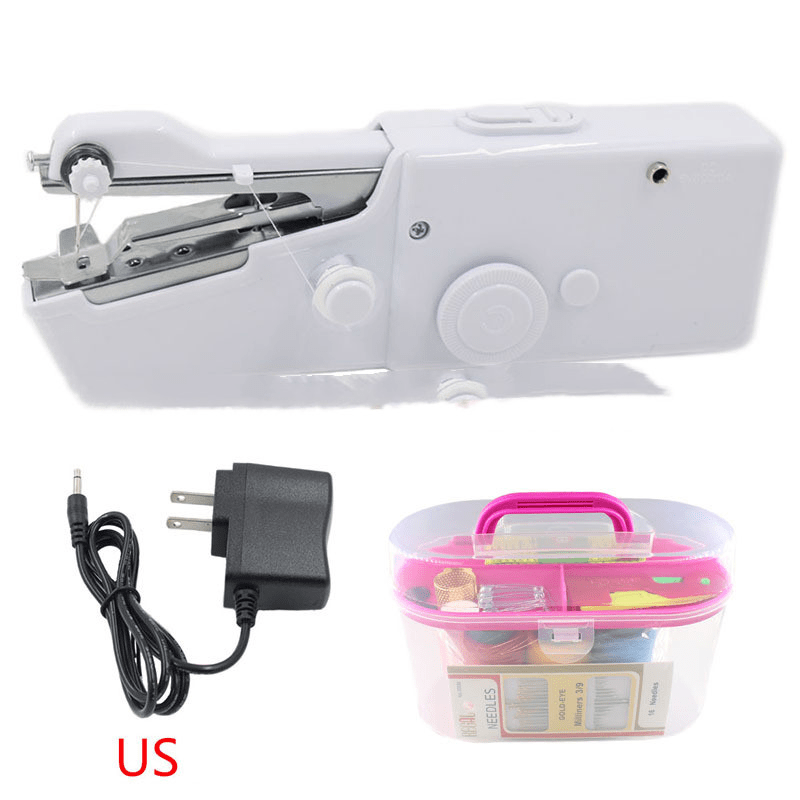 shop.plusyouclub 0 White / US / Machine With Sewing Box Portable Handheld Sewing Machine