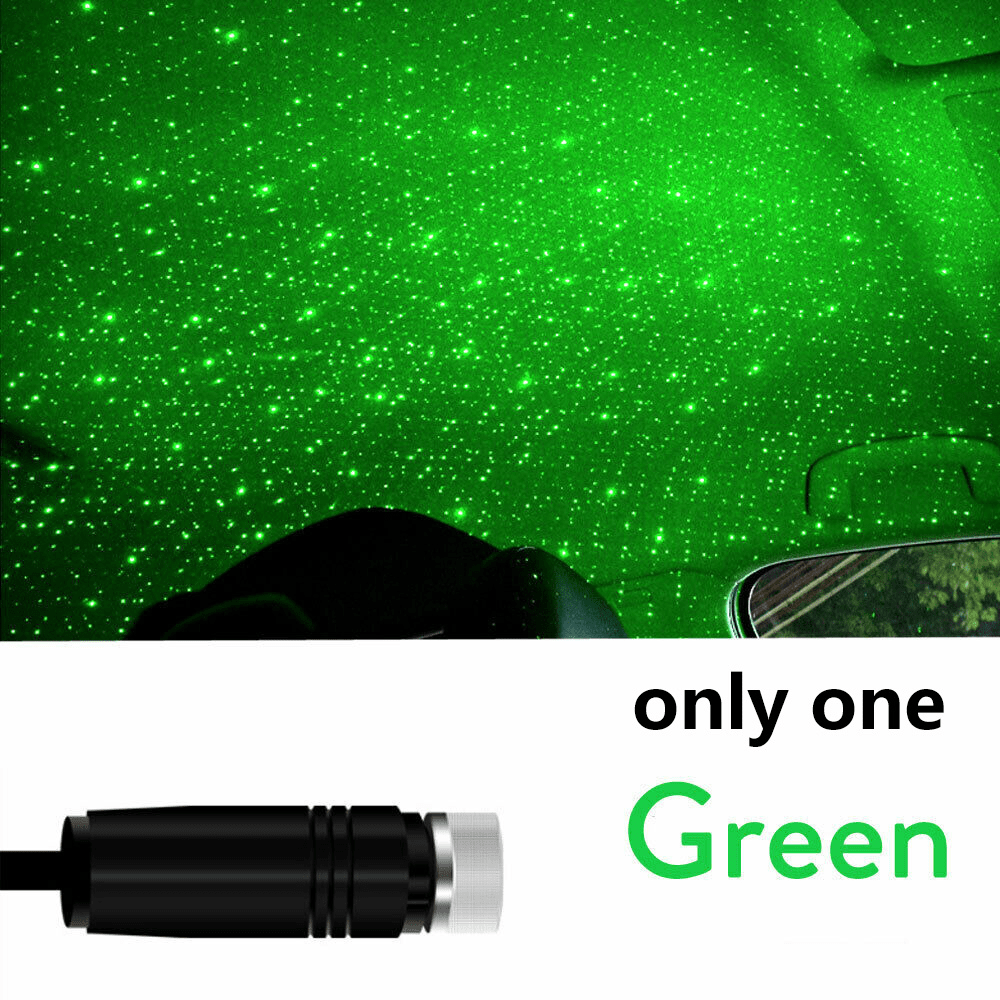 shop.plusyouclub 4 Green / Aluminum alloy shell USB Star Night Light For Car