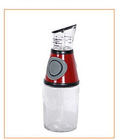 shop.plusyouclub 0 250ml / Red 500ml Measurable Glass Bottle Oil Bottle Soy Bottle Kitchenware