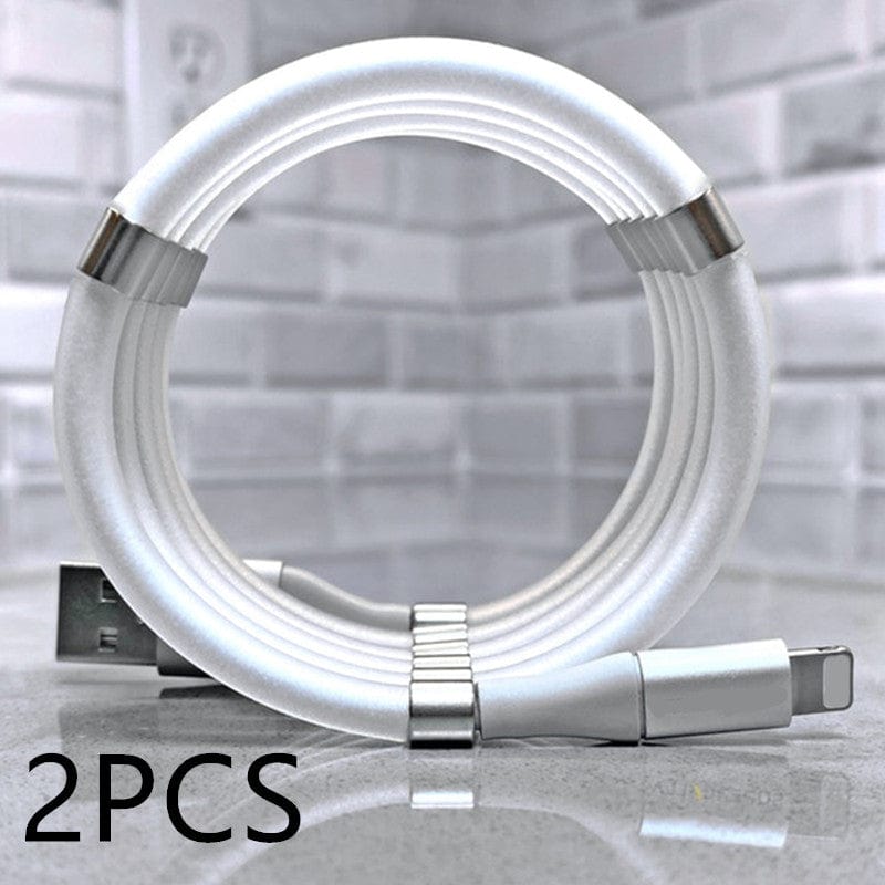 shop.plusyouclub 0 2PCS White / Type c / 0.9m Magnetic data cable