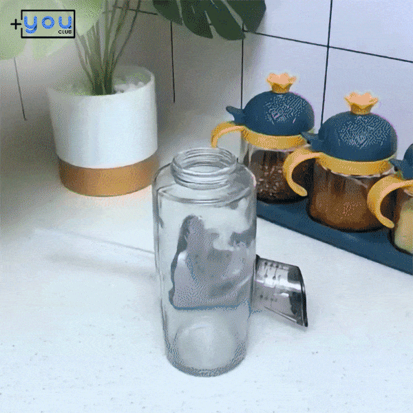 shop.plusyouclub 0 500ml Measurable Glass Bottle Oil Bottle Soy Bottle Kitchenware