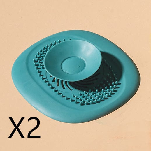 shop.plusyouclub 0 Green / 2PCS Bathroom Washbasin Drain Hair Catcher Kitchen Sewer Nausea Deodorant Deodorant Cover Seal Insect-proof Sink Floor Drain Cover
