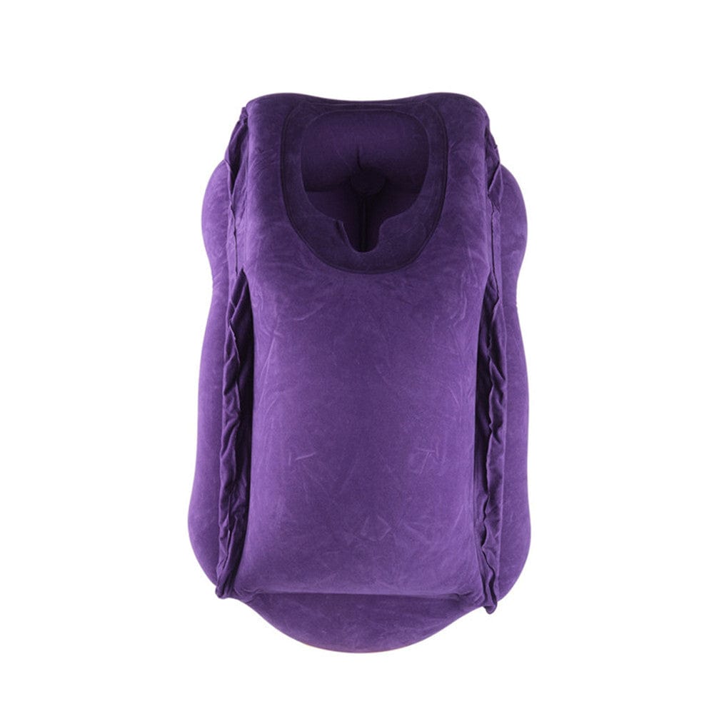 shop.plusyouclub 0 Purple / 55cm / Blow Inflatable Cushion Travel Pillow The Most Diverse & Innovative Pillow for Traveling 2017 Airplane Pillows Neck Chin Head Support