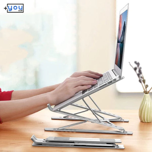 shop.plusyouclub 0 Silver Adjustable And Foldable Laptop Stand