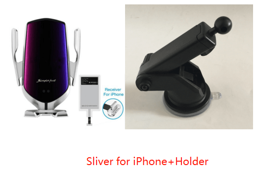 shop.plusyouclub 0 Sliver iPhone+holder Car Wireless Charger Phone Holder