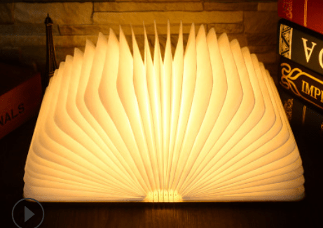 shop.plusyouclub 0 Turning And Folding LED Wood Grain Book Light