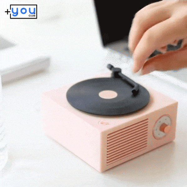 shop.plusyouclub 0 Vinyl Record Player Style Bluetooth Speaker