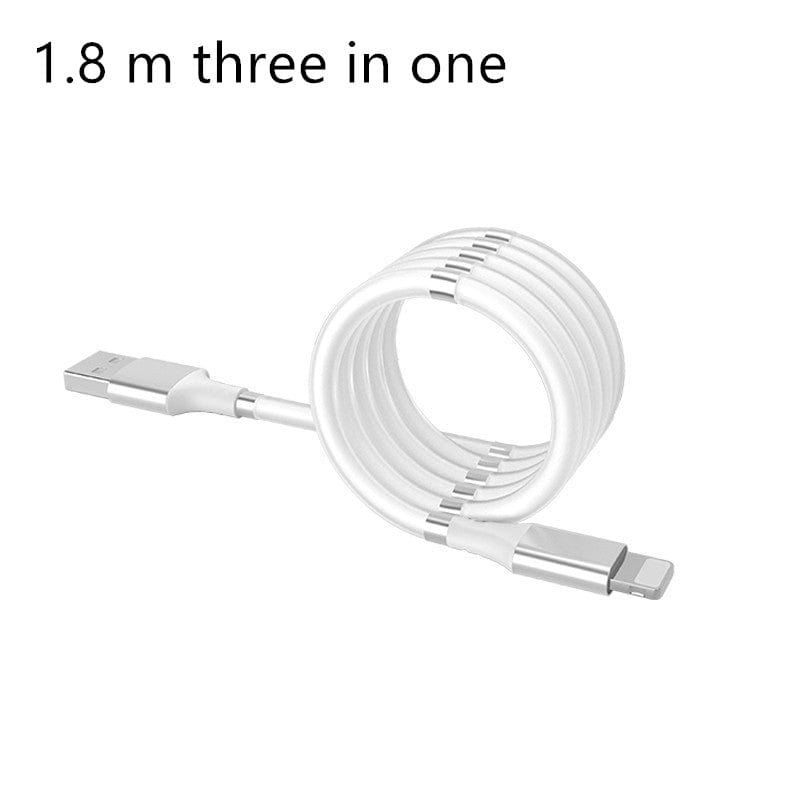 shop.plusyouclub 0 White / 3 in 1 / 1.8m Magnetic data cable
