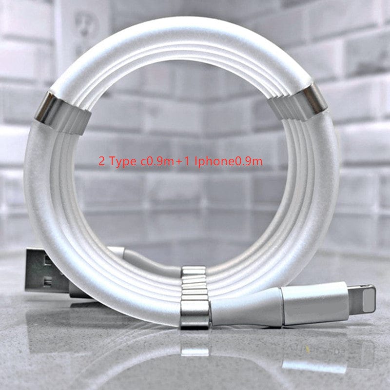 shop.plusyouclub 0 White / Set1 / 0.9m Magnetic data cable