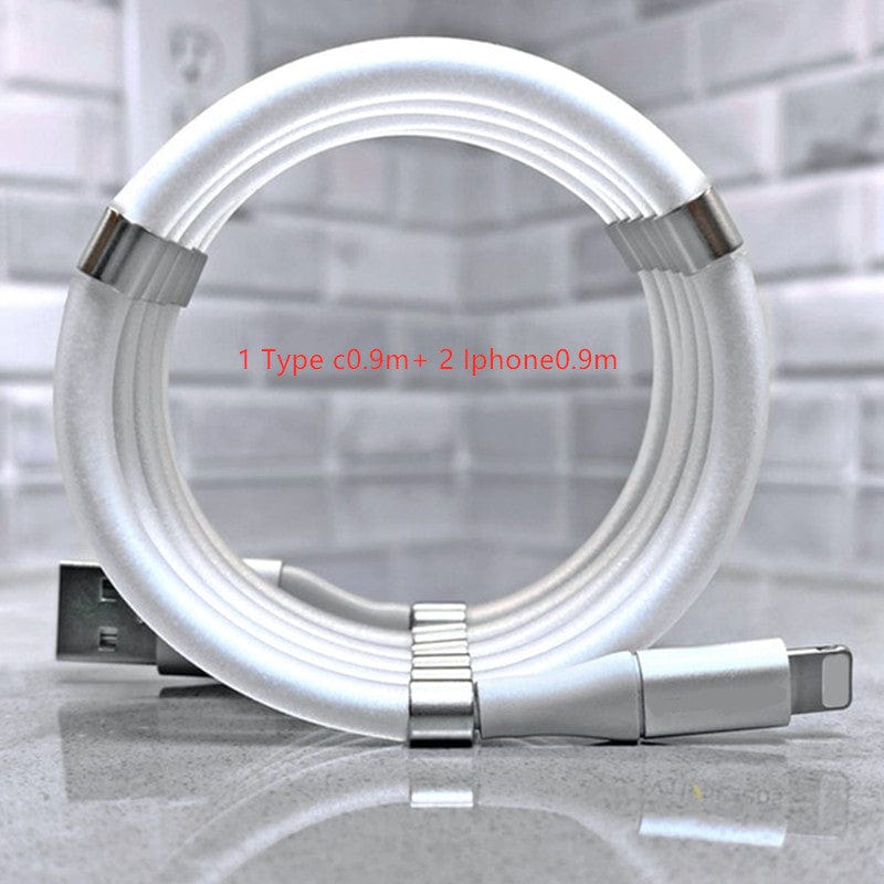 shop.plusyouclub 0 White / Set2 / 0.9m Magnetic data cable